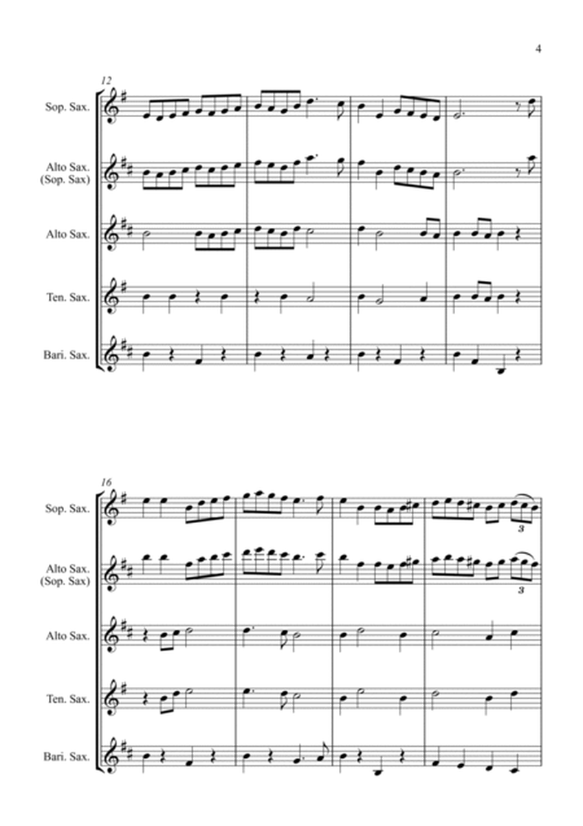 The King of the Fairies - SATB or AATB Saxophone Quartet image number null