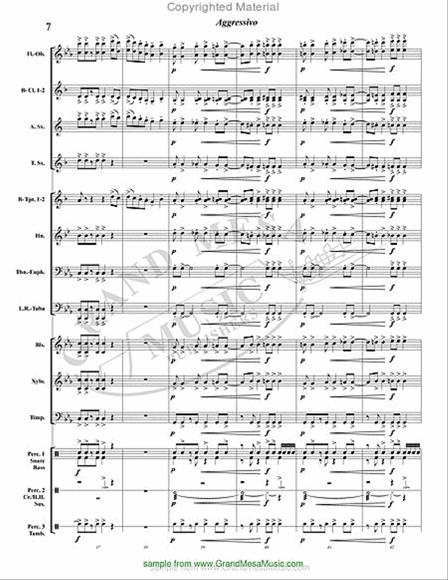 Aggressivo Concert Band scores gallery preview page 8