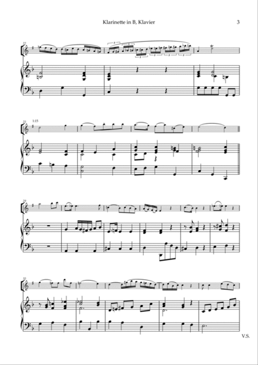 Sonata V Part 2 for Clarinet or Tenorsax Woodwind Duet scores gallery preview page 3