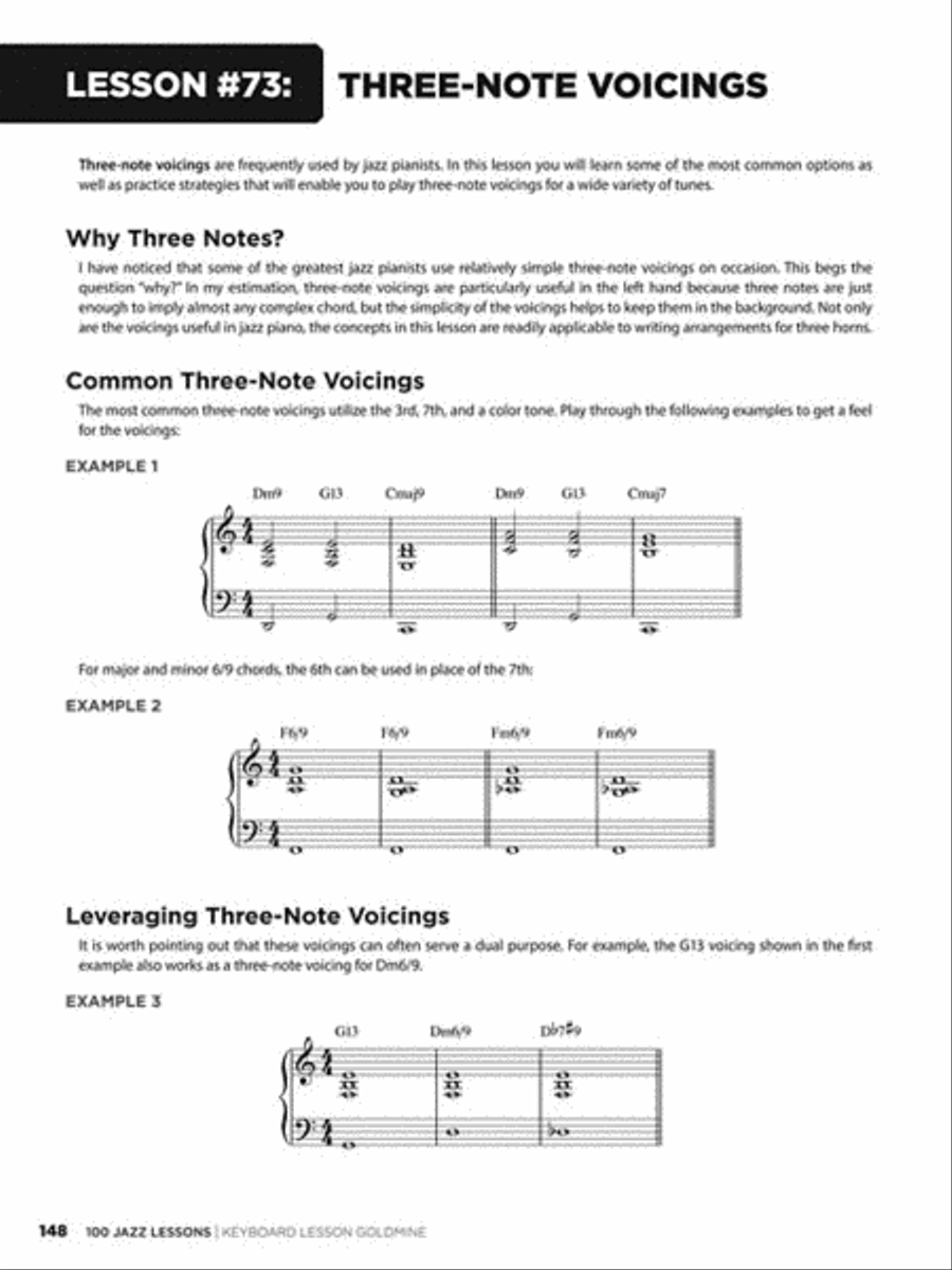 100 Jazz Lessons Piano Method scores gallery preview page 4