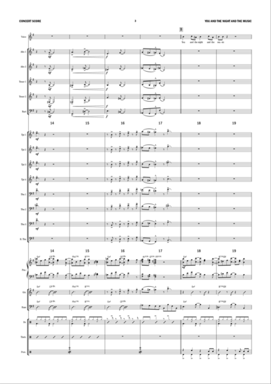 You And The Night And The Music Jazz Ensemble scores gallery preview page 3