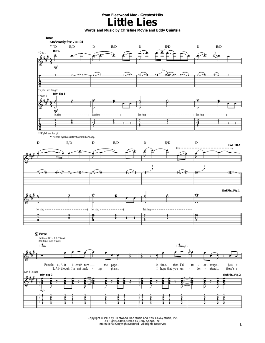 Little Lies Little Lies Acoustic Guitar scores gallery preview page 1