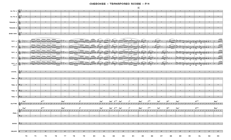 Cherokee (Szczesniak Polish Children's Version) Jazz Ensemble scores gallery preview page 4