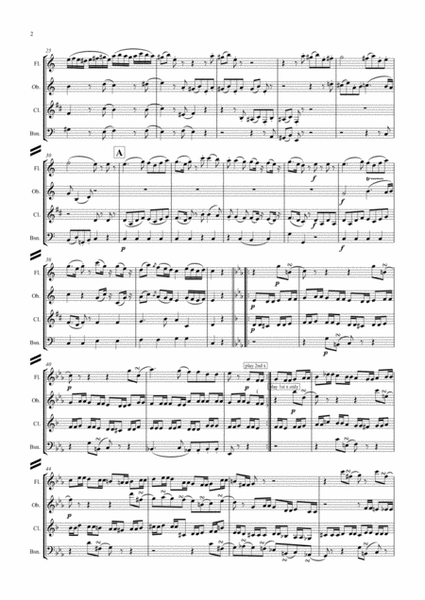 Mozart: Serenade No.13 in G "Eine Kleine Nachtmusik" K525 Mvt.II Romance - wind quartet image number null