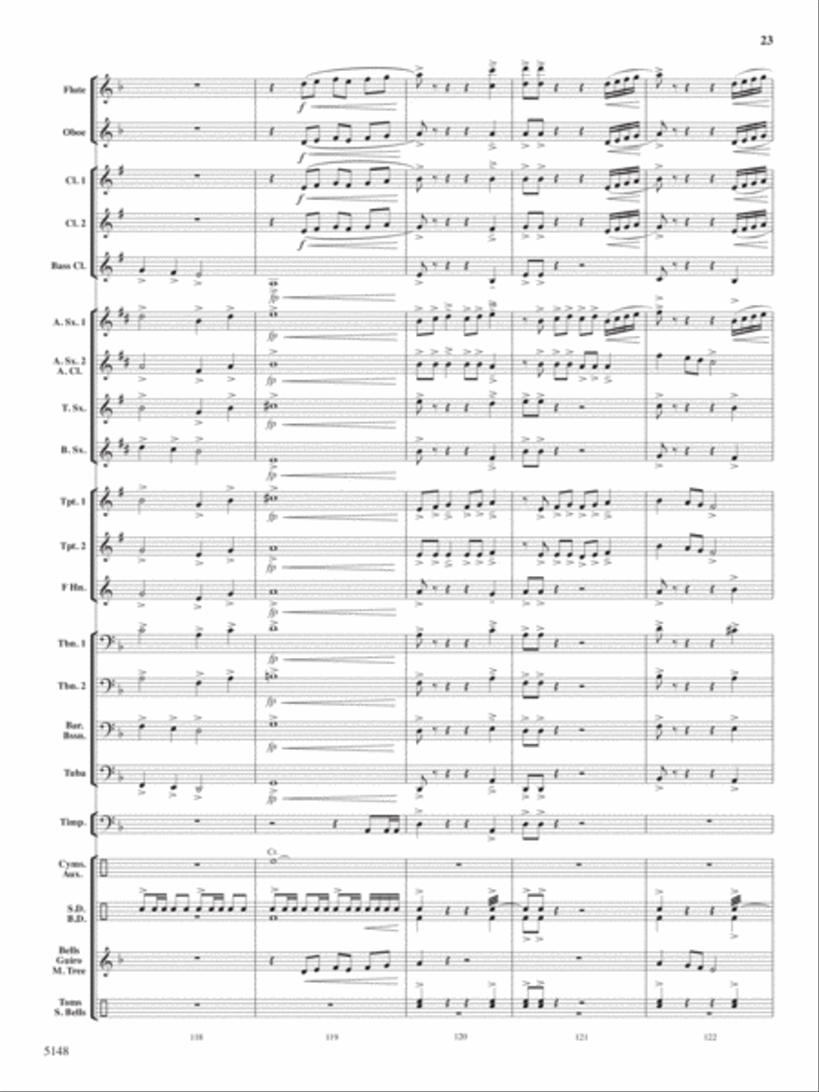 Fire Dance Concert Band scores gallery preview page 22
