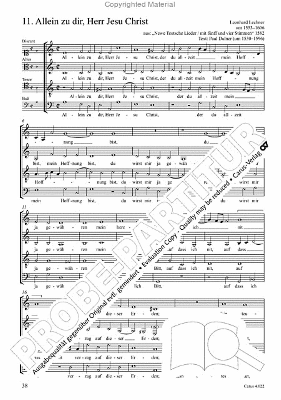 Lord Jesus Christ, in thee alone (Allein zu dir, Herr Jesu Christ) 4-Part scores gallery preview page 2