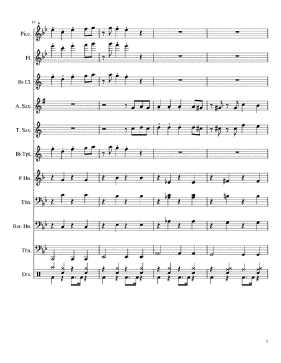How's The Progress!! Marching Band scores gallery preview page 5