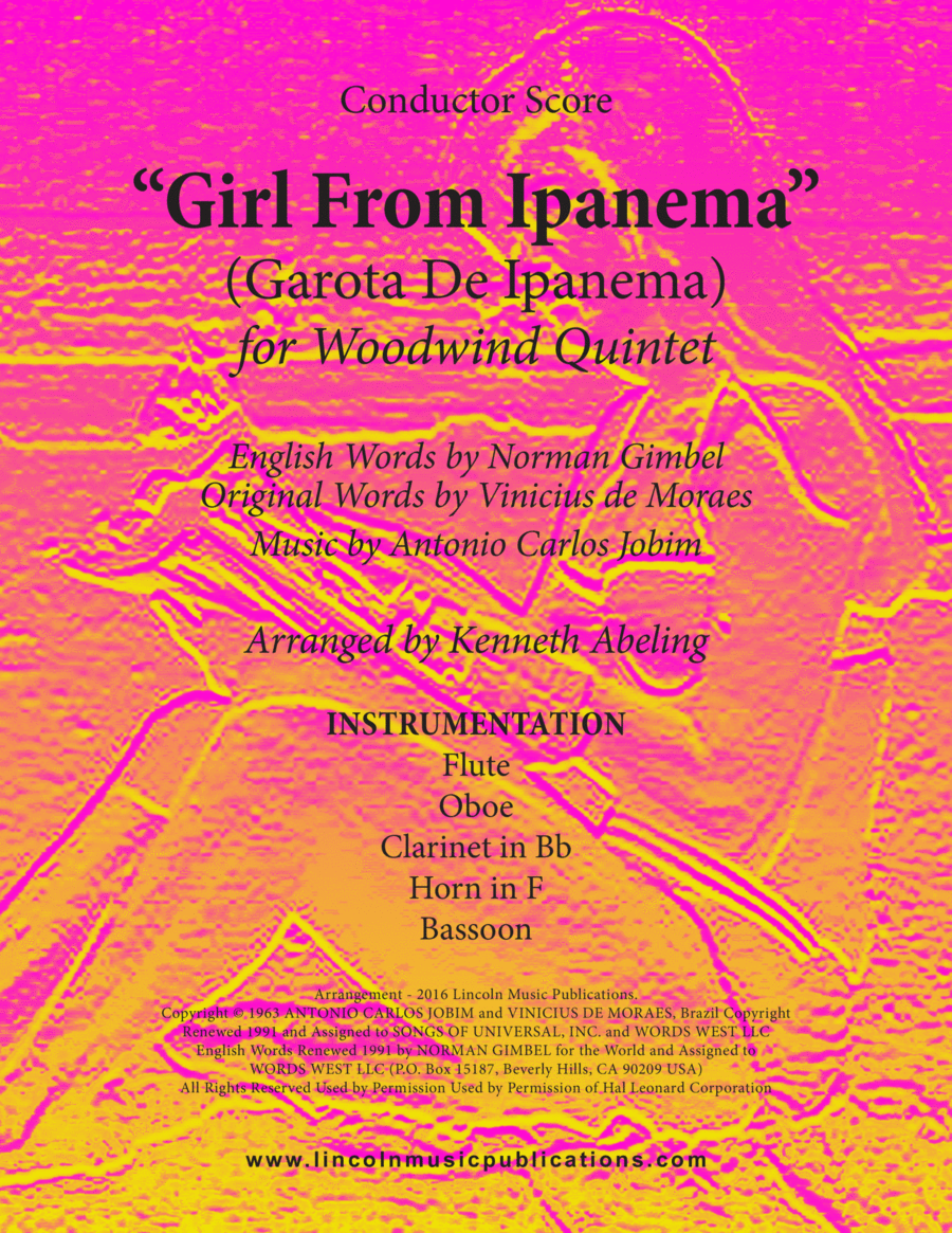 The Girl From Ipanema (Garota De Ipanema) Woodwind Quintet scores gallery preview page 1