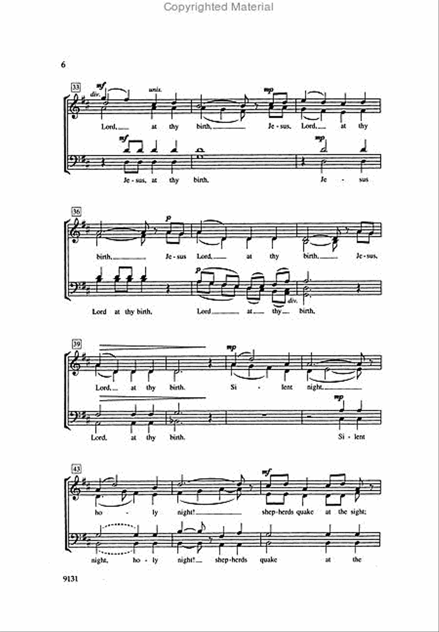 All Is Calm, All Is Bright A Cappella scores gallery preview page 3