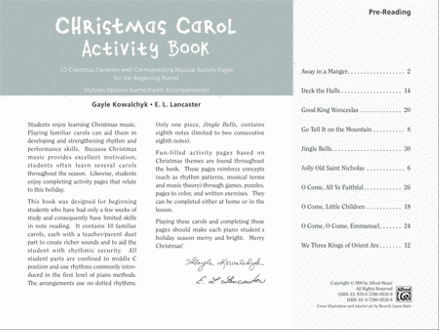 Christmas Carol Activity Book Easy Piano scores gallery preview page 5