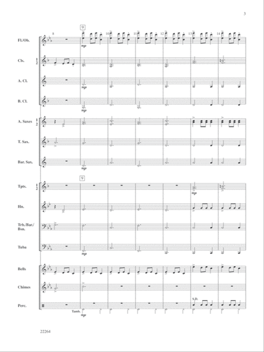 A Christmas Couplet: Score Concert Band scores gallery preview page 3