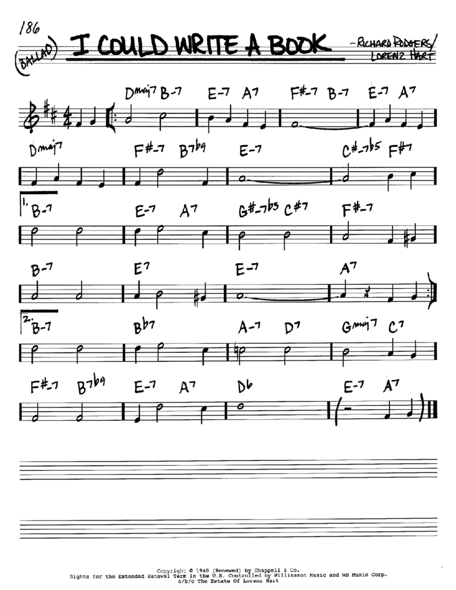 I Could Write A Book Piano scores gallery preview page 1