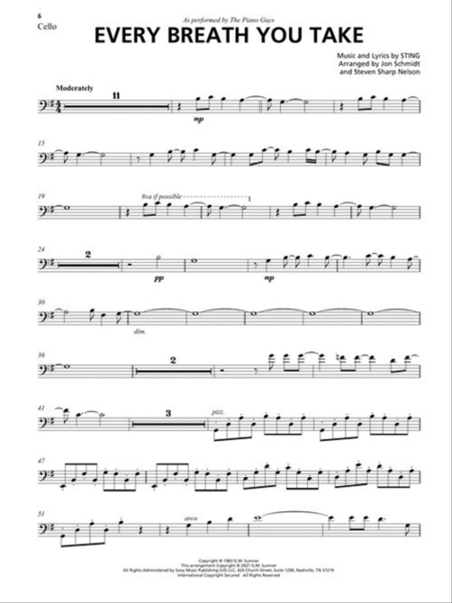 The Piano Guys – Lullaby Cello scores gallery preview page 7