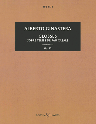 Book cover for Glosses, Op. 48