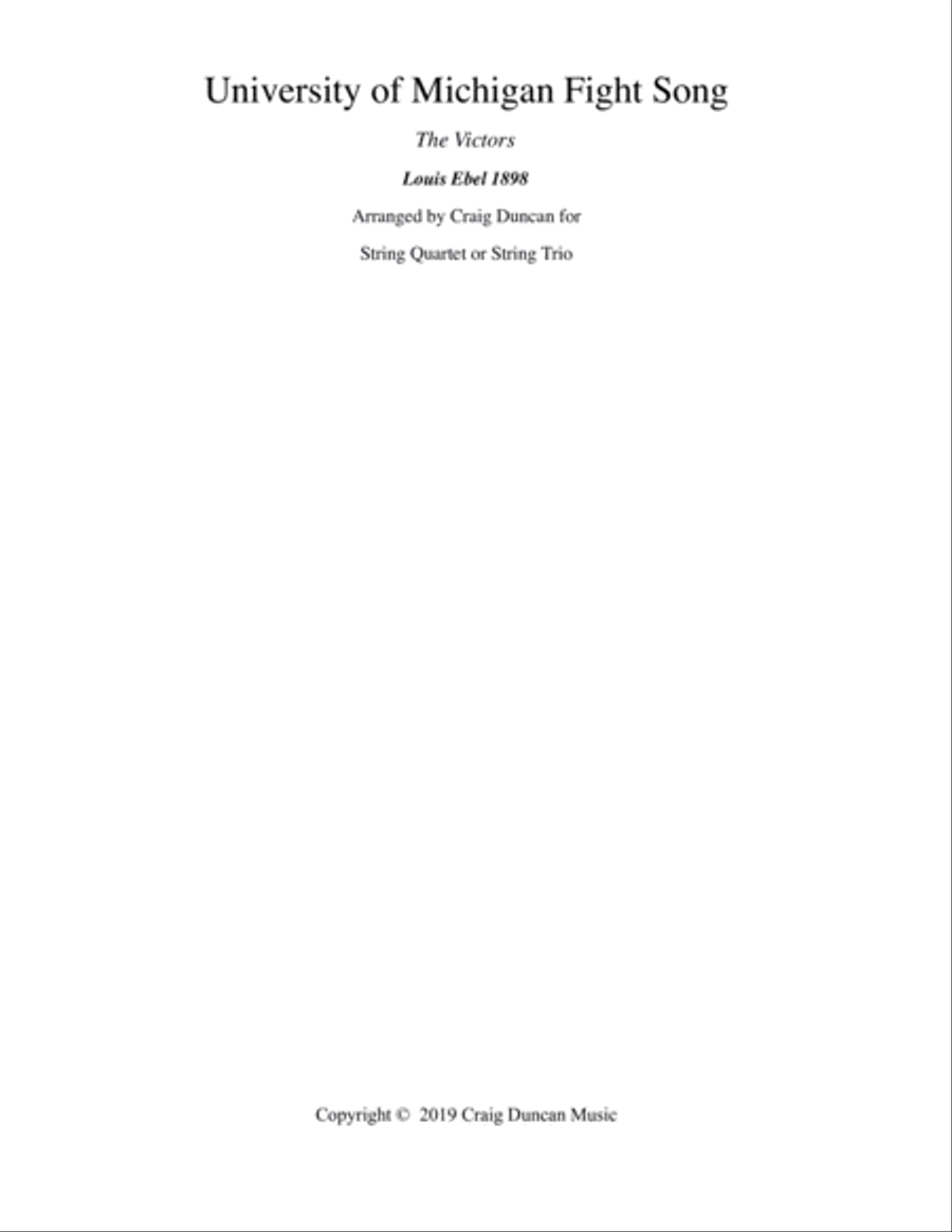 University of Michigan Fight Song Set of Parts scores gallery preview page 1