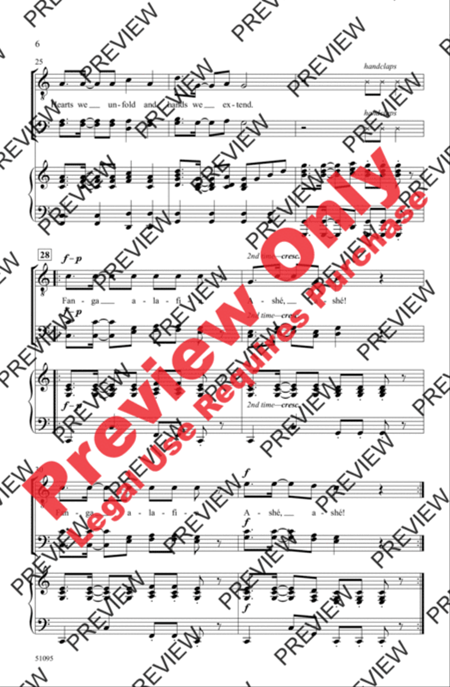 Fanga Alafia Men's Choir scores gallery preview page 6