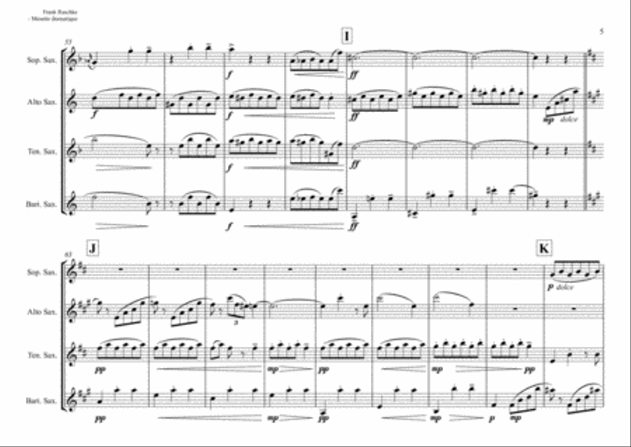 Quatre Musettes de Klein-Paris for Saxophone-Quartet (SATB) Saxophone Quartet scores gallery preview page 5