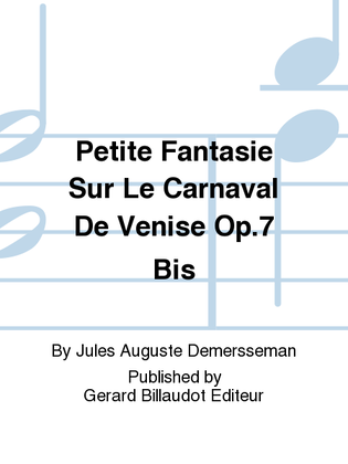 Book cover for Petite Fantasie Sur Le Carnaval De Venise Op. 7 Bis