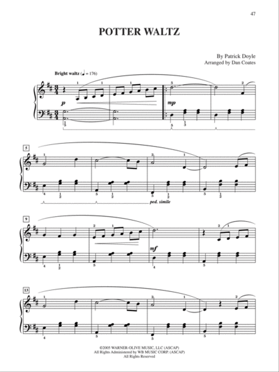 Harry Potter Magical Music Easy Piano scores gallery preview page 3