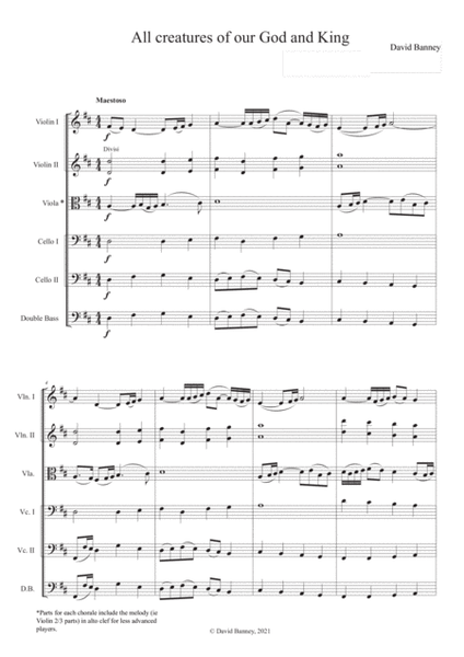 Three Chorale Preludes for String Orchestra (intermediate and junior orchestra)