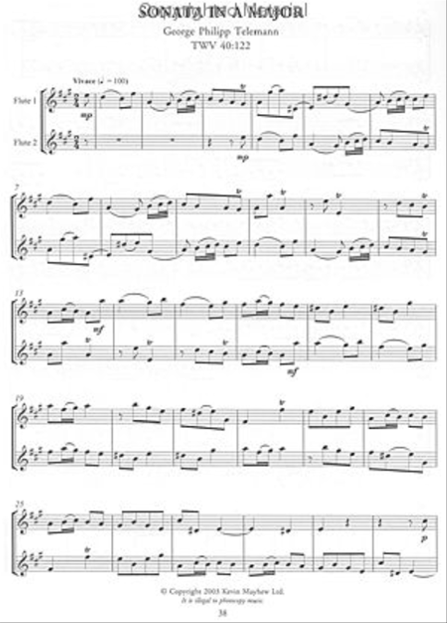 Six Canonic Sonatas Flute Solo scores gallery preview page 4