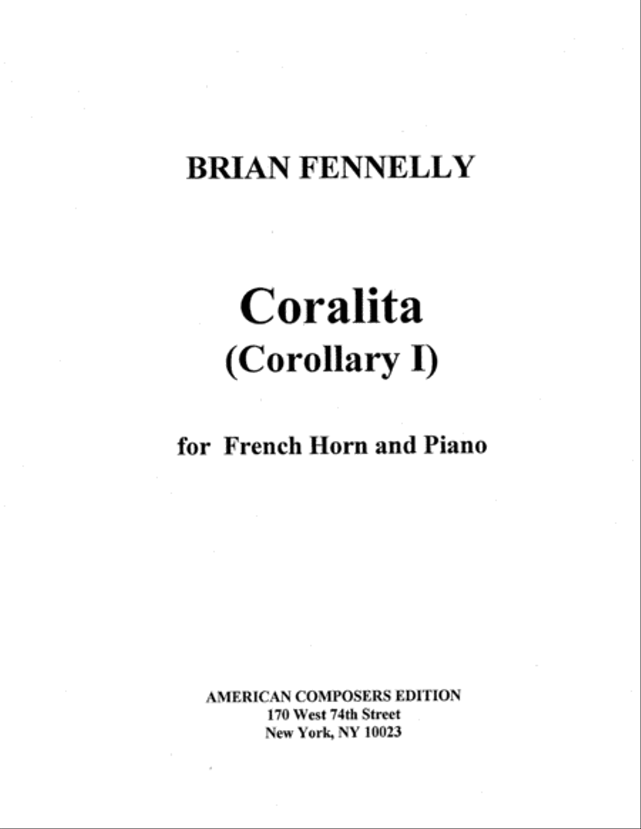 [Fennelly] Coralita (Corollary I) Horn scores gallery preview page 3