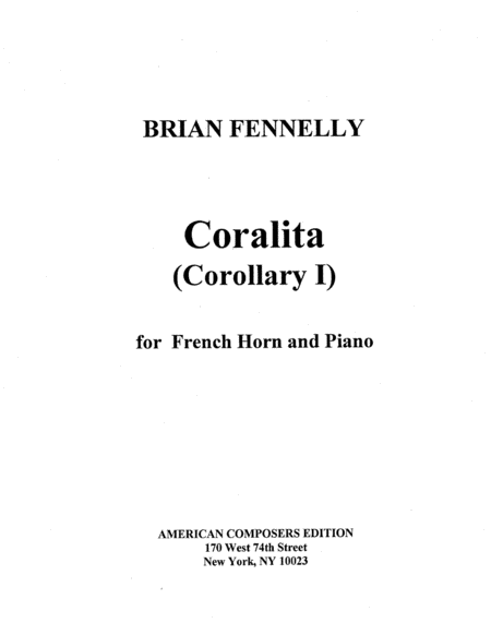 [Fennelly] Coralita (Corollary I)