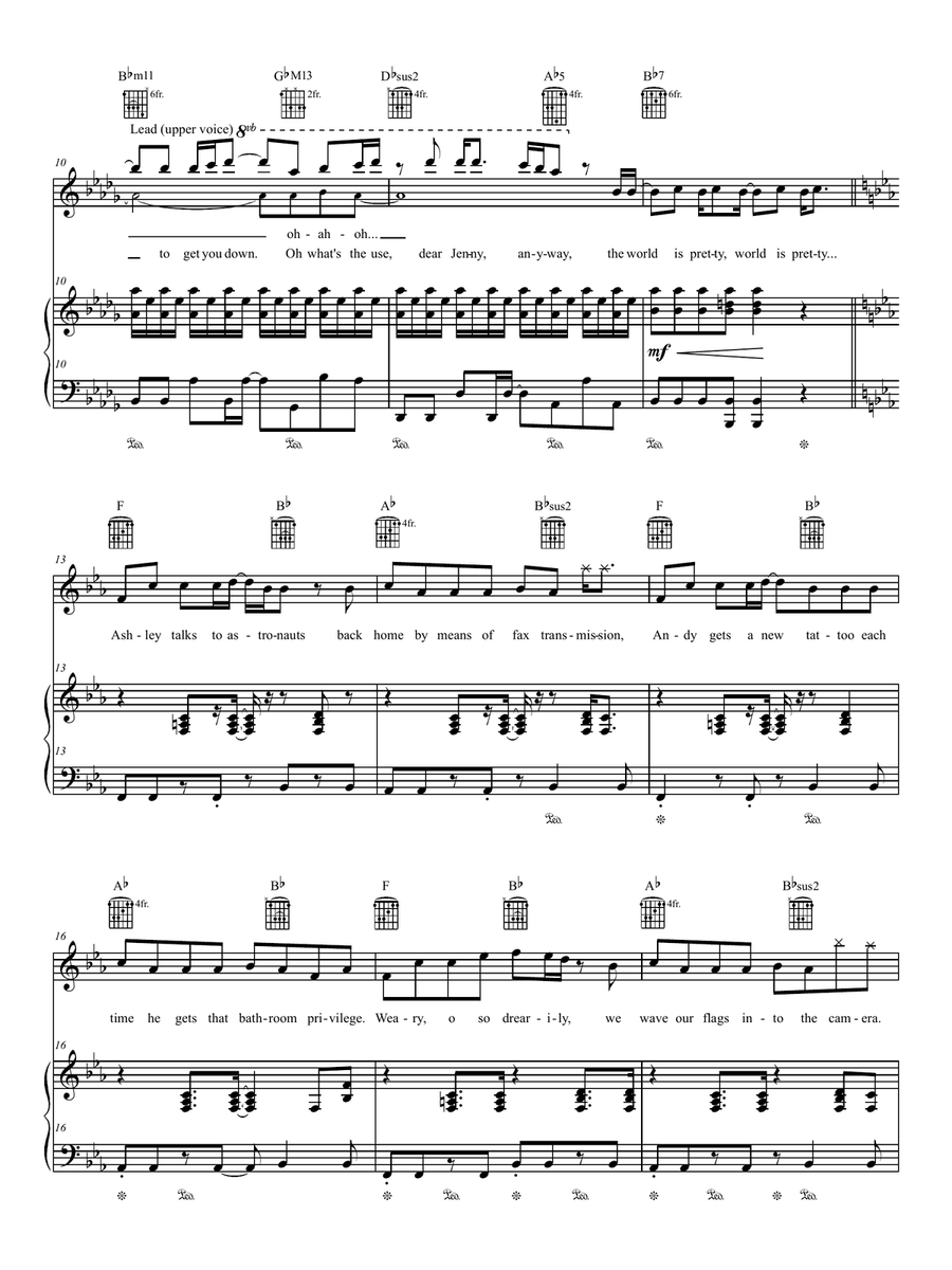 Dear Jenny Dear Jenny Piano, Vocal, Guitar scores gallery preview page 2