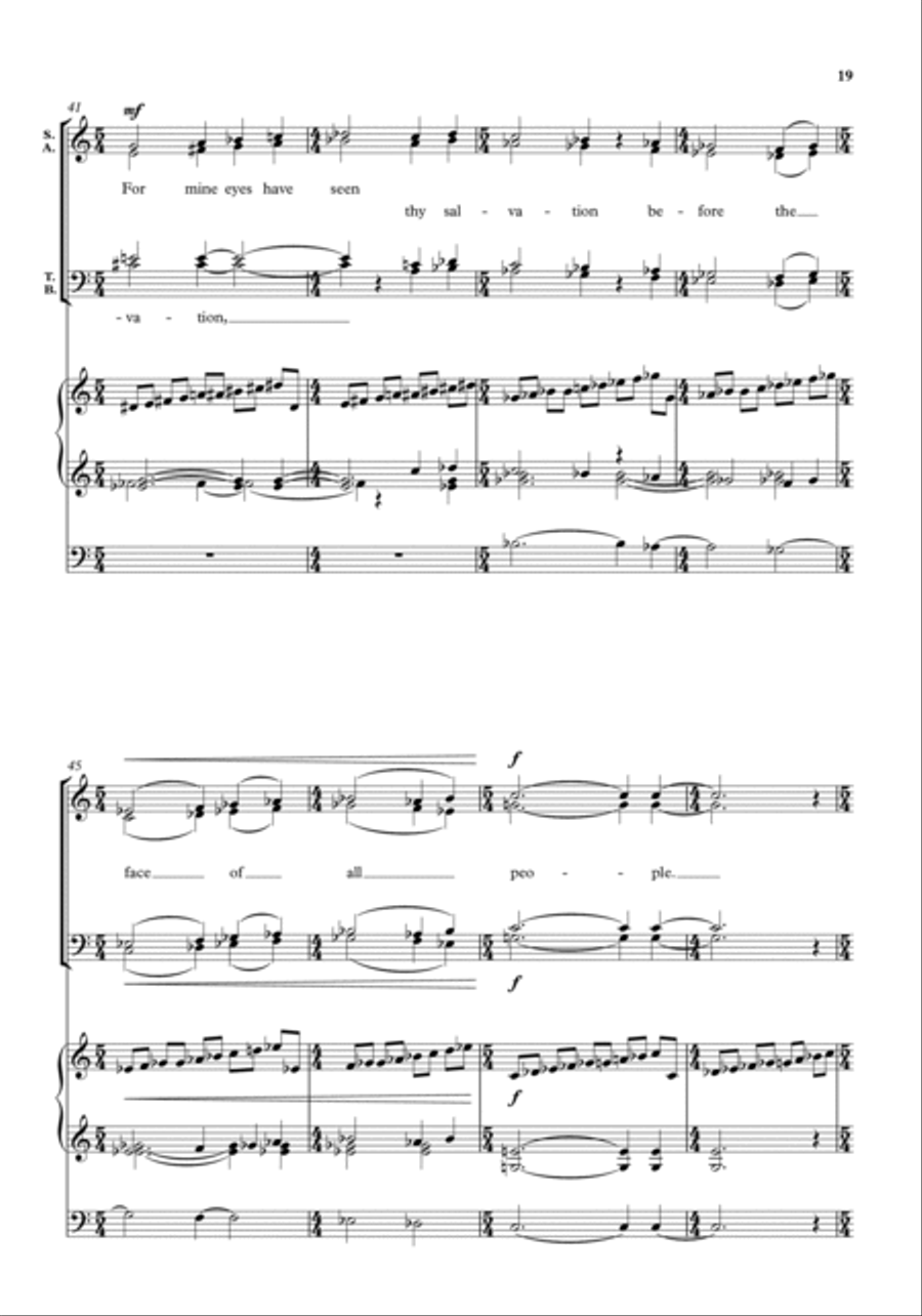 Magnificat and Nunc Dimittis 4-Part scores gallery preview page 20