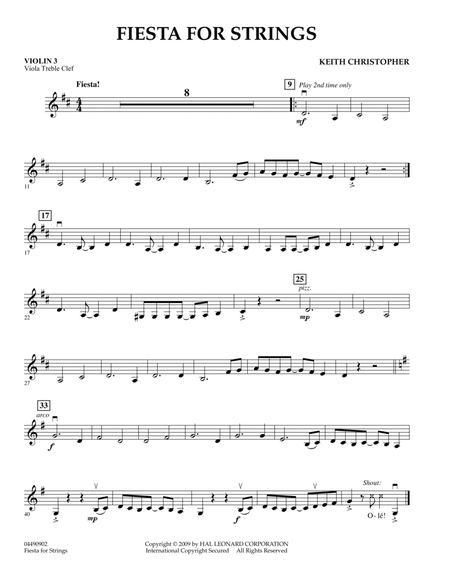 Fiesta for Strings - Violin 3 (Viola Treble Clef)