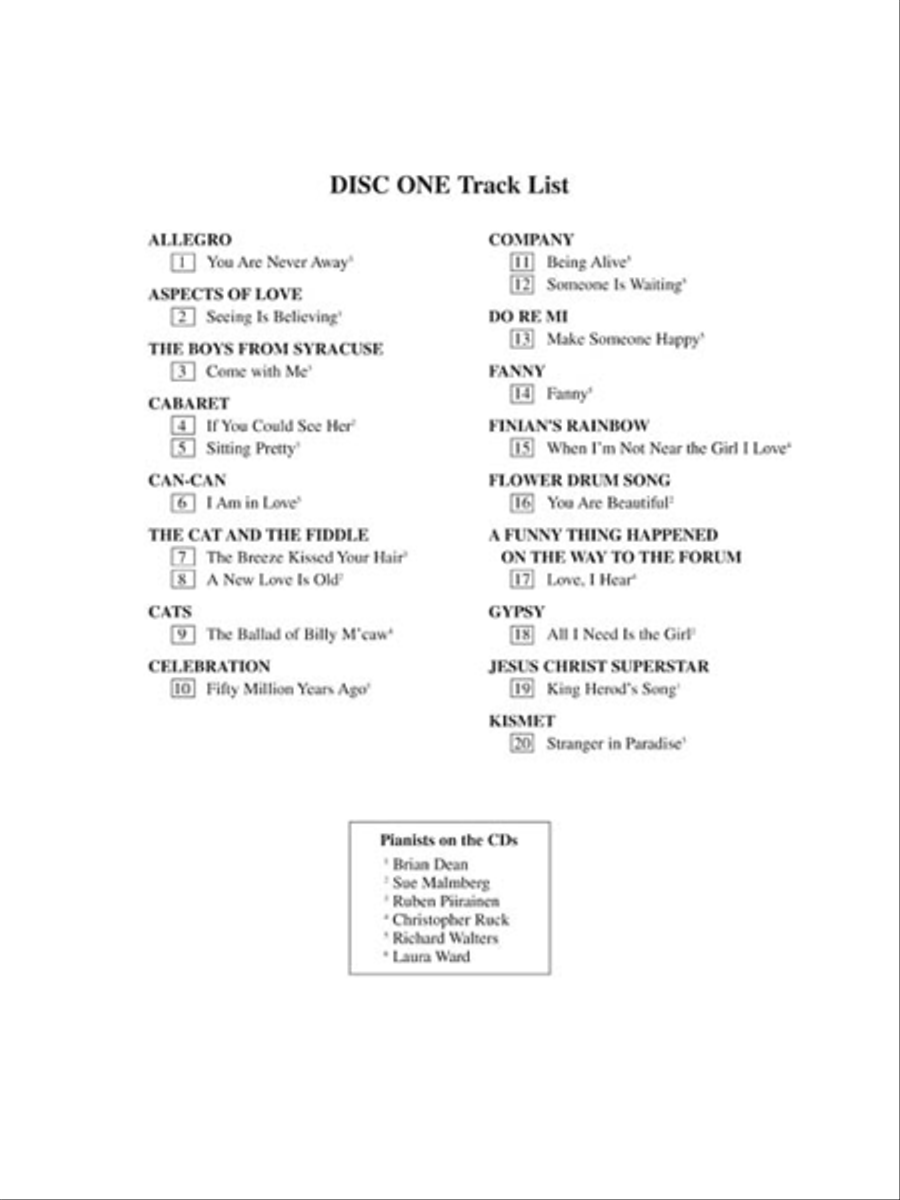 The Singer's Musical Theatre Anthology – Volume 1, Revised Tenor Voice scores gallery preview page 3