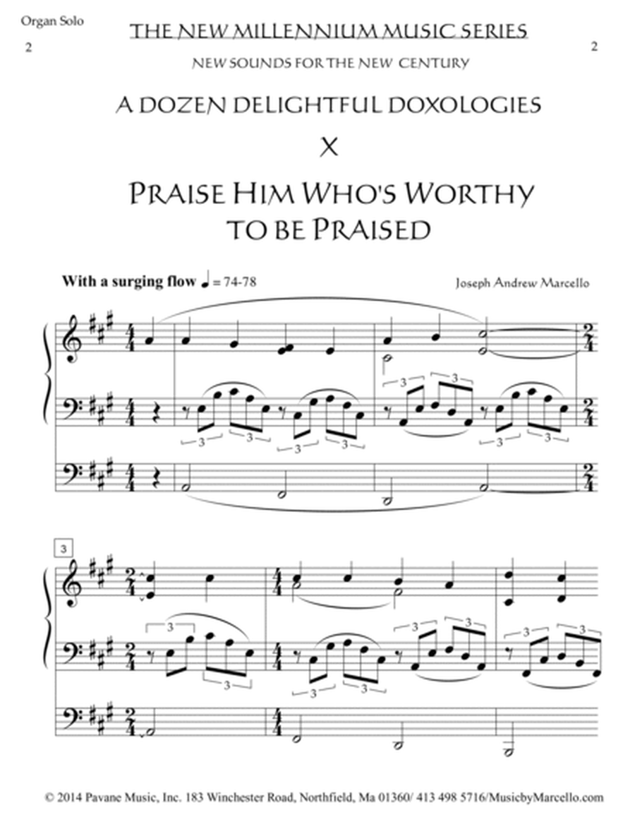 Delightful Doxology X - Praise Him Who's Worthy to Be Praised - Organ (A) image number null