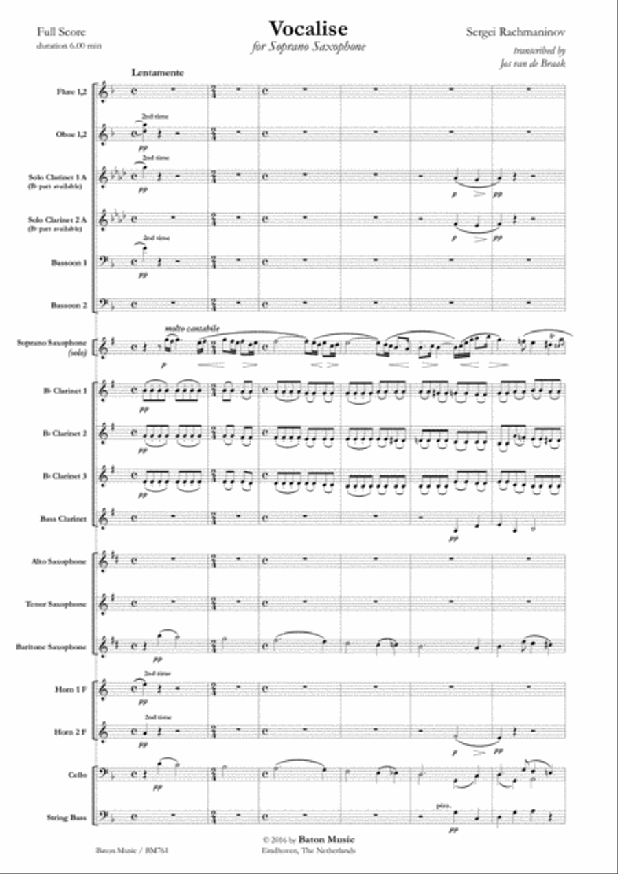 Vocalise Vocalise Concert Band scores gallery preview page 2