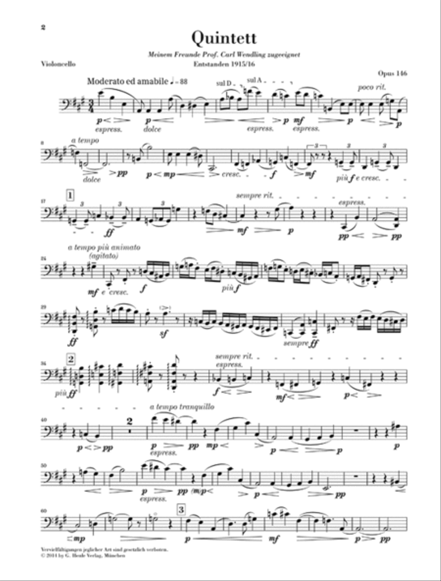 Clarinet Quintet in A Major Op. 146 Clarinet scores gallery preview page 6