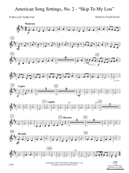 American Song Settings, No. 2: (wp) E-flat Tuba T.C.