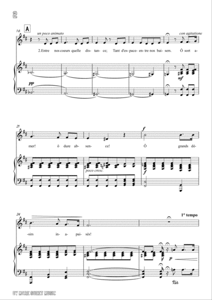 Berlioz-L'absence in D Major,for voice and piano Berlioz-L'absence in D Major,for voice and piano Voice Solo scores gallery preview page 4
