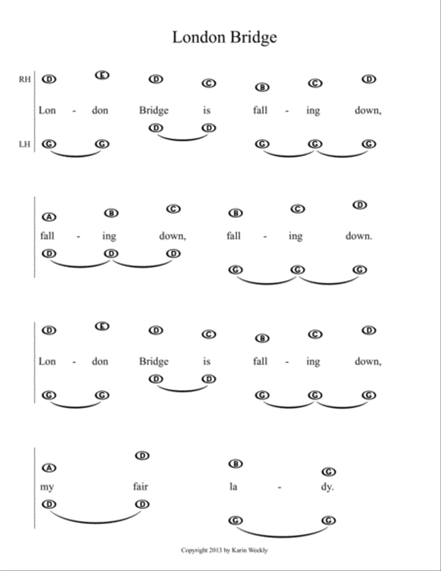 London Bridge Piano Method scores gallery preview page 1