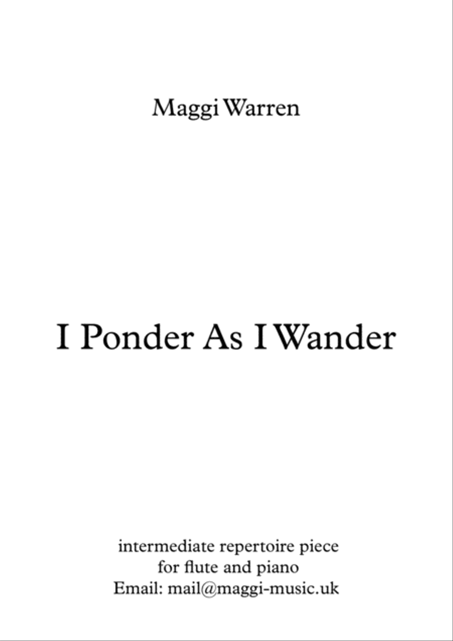 I Ponder As I Wander Flute Solo scores gallery preview page 1