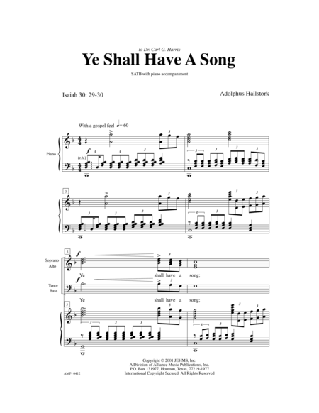 Ye Shall Have a Song