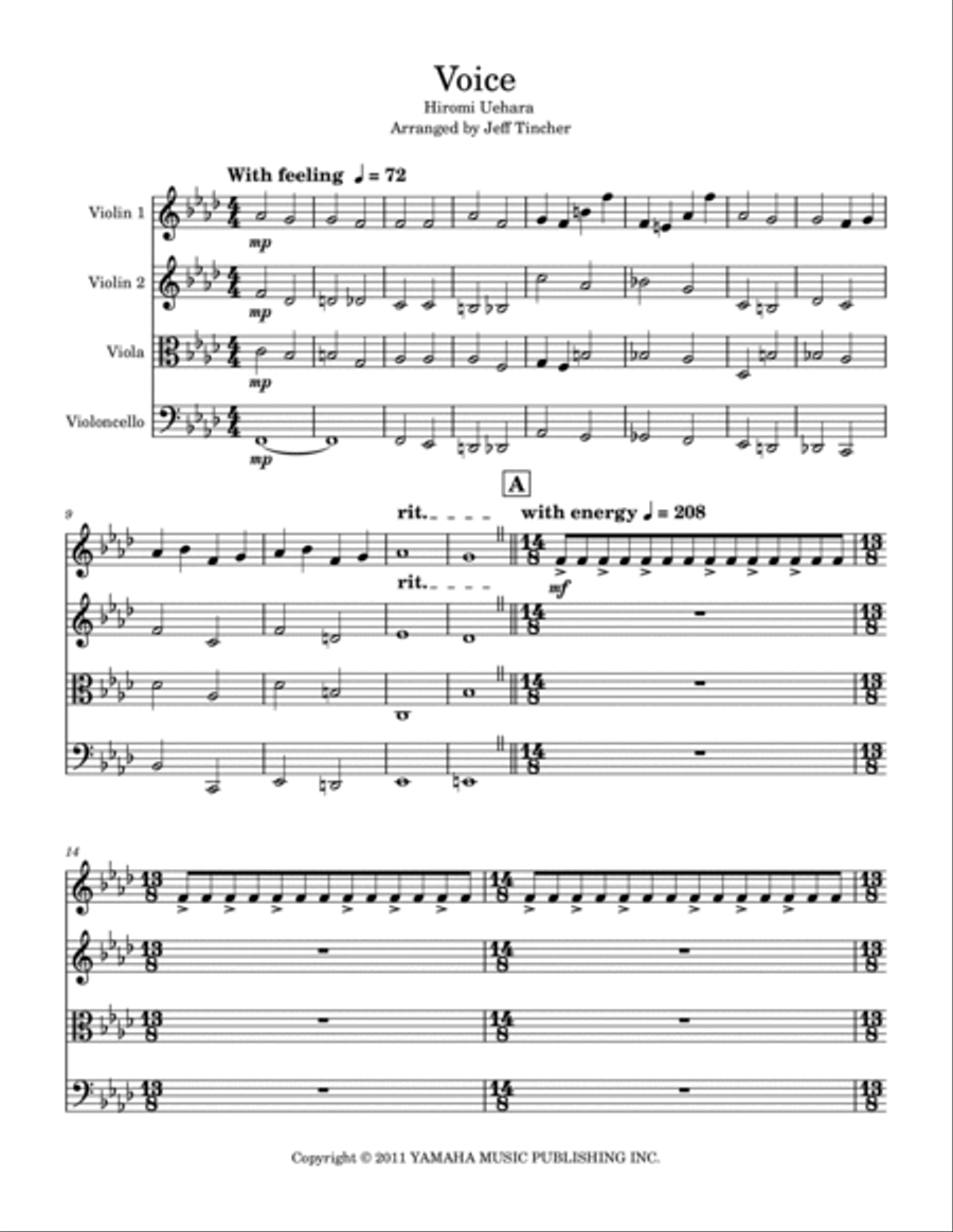 Voice String Quartet scores gallery preview page 2