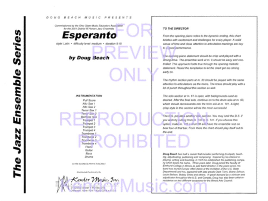 Esperanto Esperanto Jazz Ensemble scores gallery preview page 2