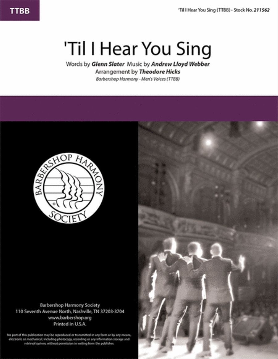 'Til I Hear You Sing TTBB scores gallery preview page 1