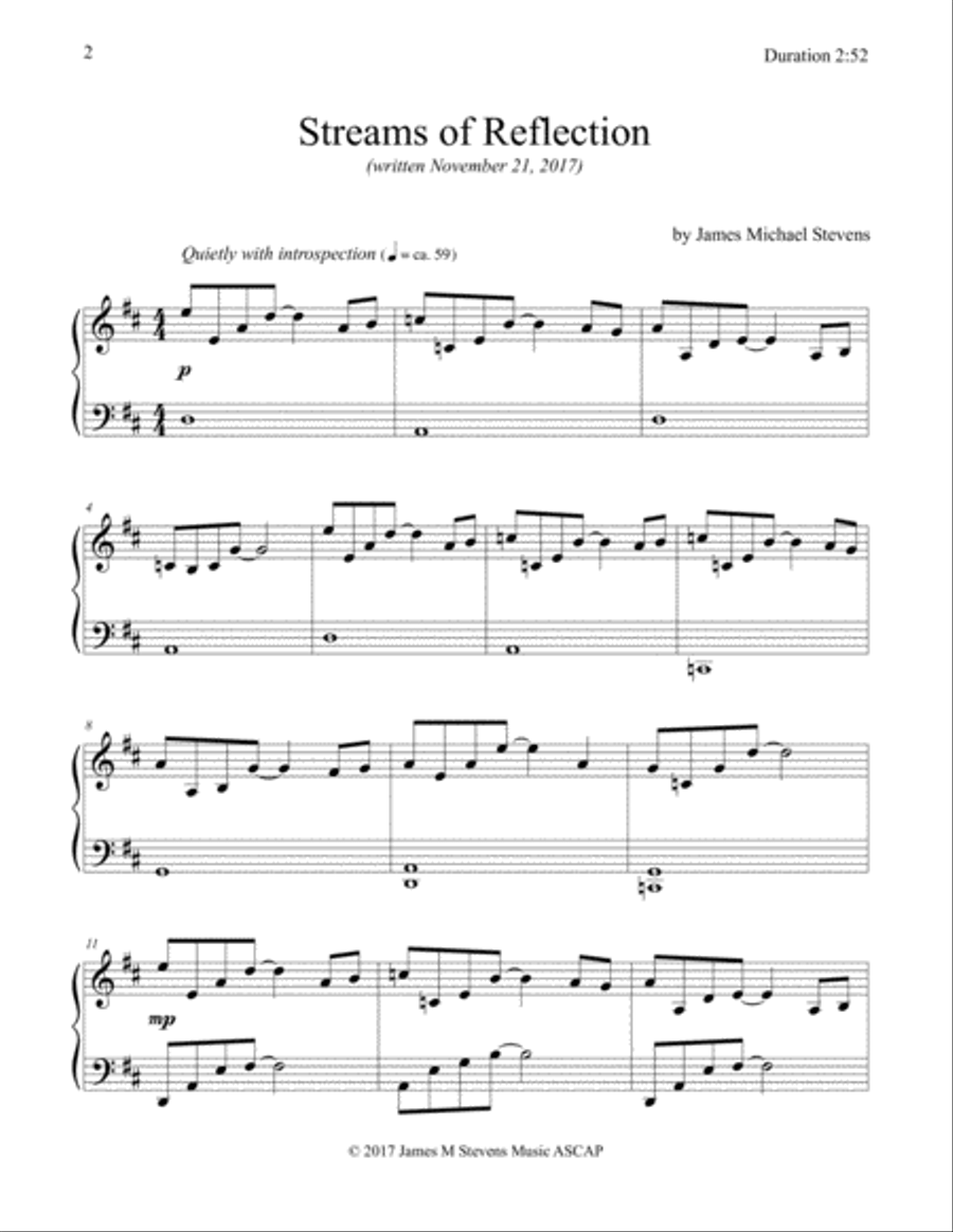 Streams of Reflection Piano Solo scores gallery preview page 2