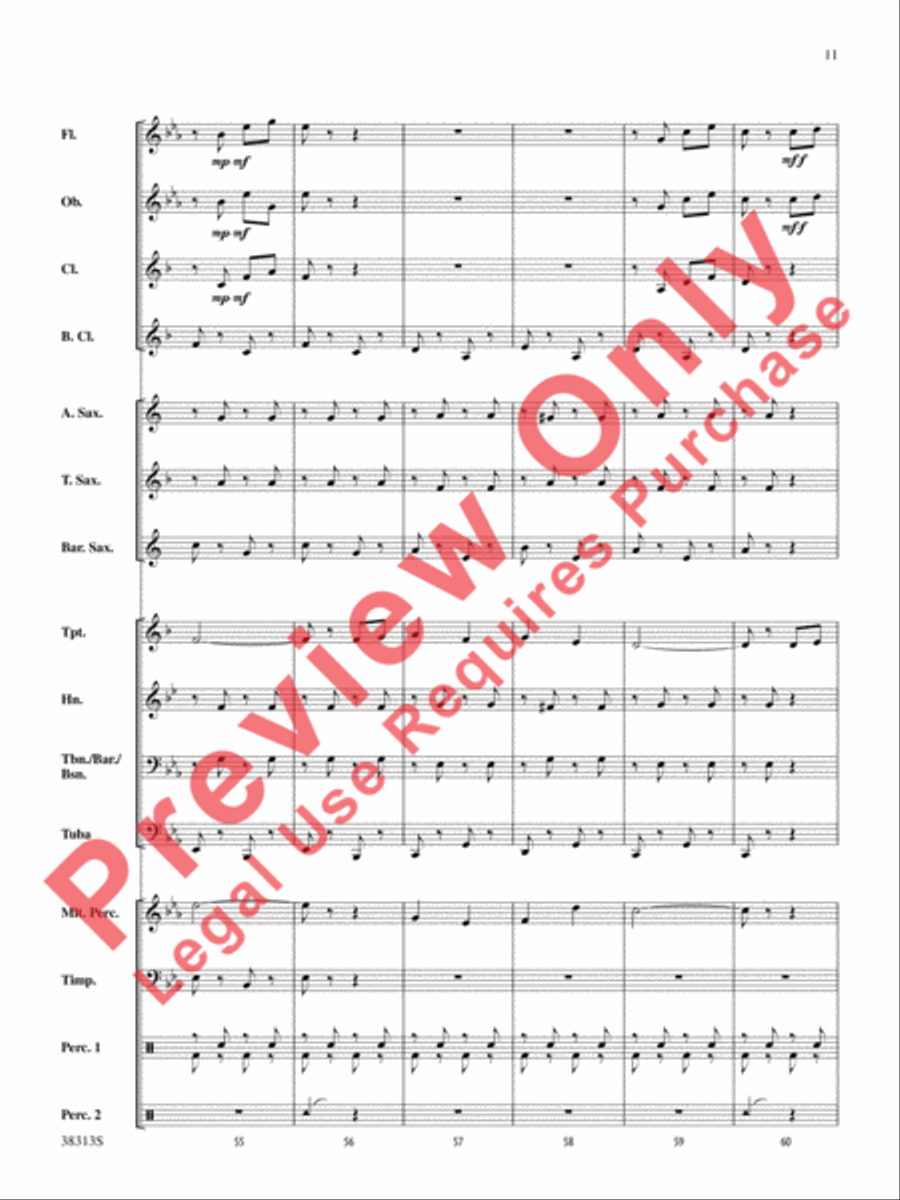 The Chimes of Liberty Concert Band scores gallery preview page 12