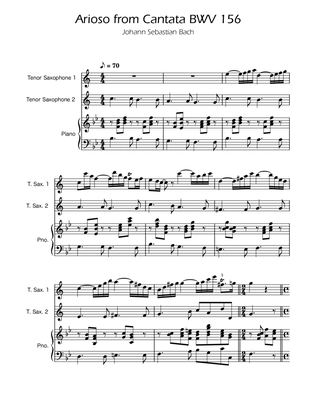 Arioso BWV 156 - Tenor Sax duet w/ Piano