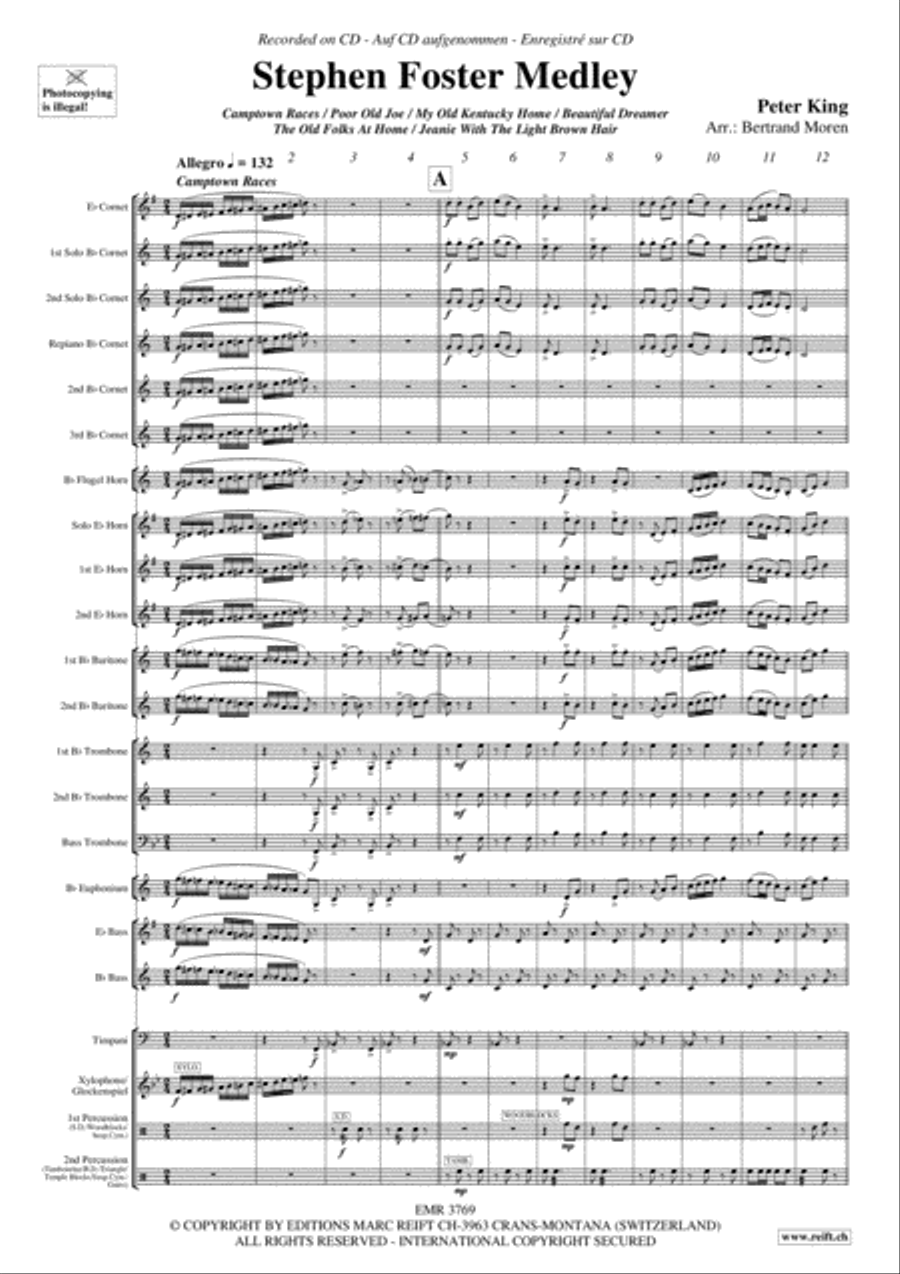 Stephen Foster Medley Stephen Foster Medley Brass Band scores gallery preview page 4