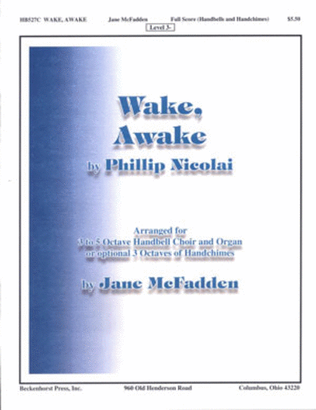 Book cover for Wake, Awake - Handchime Score
