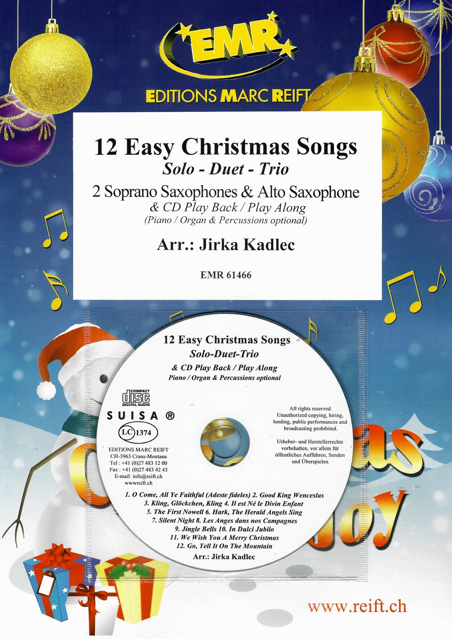 12 Easy Christmas Songs 12 Easy Christmas Songs Woodwind Duet scores gallery preview page 1