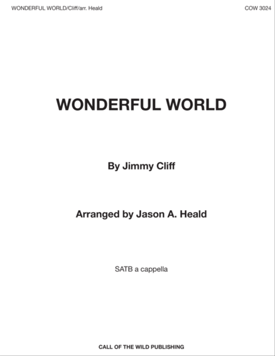 Wonderful World, Beautiful People 4-Part scores gallery preview page 1