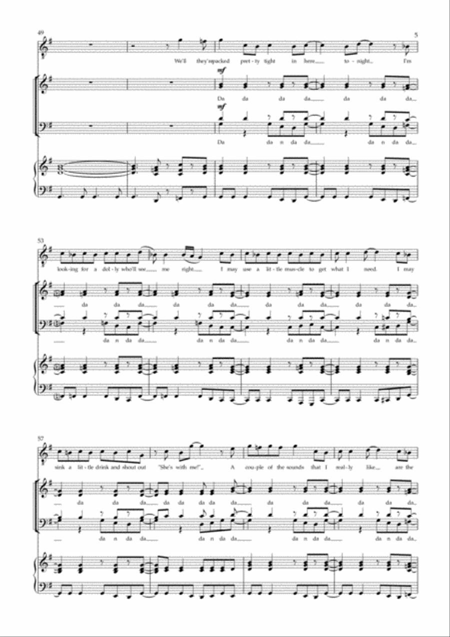 Saturday Night's Alright (for Fighting) 4-Part scores gallery preview page 5